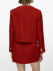 ZA autumn ladies all-match casual texture double-breasted suit jacket and high-waist texture skirt office professional wear