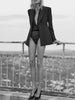 ZA early autumn women's all-match with shoulder pad slim fit suit jacket and high-waist skirt professional wear office