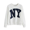ZA female age reduction wild sports wind loose casual letter sweater + retro school team wind wide-leg shorts casual suit