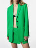 ZA women's simple and versatile pocket single-breasted straight suit bag hip slim mini skirt fashionable commuter suit
