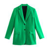 ZA women's simple and versatile pocket single-breasted straight suit bag hip slim mini skirt fashionable commuter suit