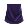 ZA winter style temperament breasted slim casual suit jacket + wild high waist sexy bag hip mini skirt casual suit