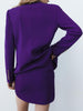 ZA winter style temperament breasted slim casual suit jacket + wild high waist sexy bag hip mini skirt casual suit