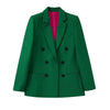 ZAA Autumn 2023 Ladies Retro Casual Lapel Double-breasted Slim Chic Classic Office Quality Long-sleeved Suit Jacket