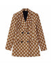 ZAA Autumn 2023 Ladies Retro Casual Lapel Double-breasted Chic Elegant Office Print Personality Suit Jacket