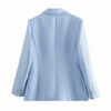 ZAAHO2022 Spring Autumn Women Temperament Double-Breasted Ladies Office Blazer.