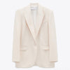ZAAHOSpring Autumn Women Blazer  Uniform Formal Casual One-Button Pocket Business Suit Coat