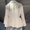 ZAAHOSpring Autumn Women Double Breasted White Clothing Office Ladies Workplace Jacket Blazer Suit Femme