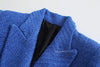 ZAAHOSpring Autumn Women Blazer Coat Female Vintage Tweed Double Breasted Long Sleeve Flap Pocket Outerwear