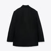 ZAAHOWomen Spring Autumn Solid Color Casual Office Blazer Coat Double Breasted Long Sleeve Jackets Ladies