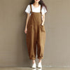 2022 Autumn Rompers Womens Jumpsuits Vintage Sleeveless Backless Casual Loose Overalls Strapless Paysuits Plus Size