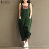 2022 Autumn Rompers Womens Jumpsuits Vintage Sleeveless Backless Casual Loose Overalls Strapless Paysuits Plus Size