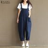 2022 Autumn Rompers Womens Jumpsuits Vintage Sleeveless Backless Casual Loose Overalls Strapless Paysuits Plus Size