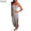 Playsuit Summer Rompers Women Jumpsuit Sexy Spaghetti Strap Sleeveless Split Waist Bandage Solid Overalls Plus Size