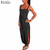 Playsuit Summer Rompers Women Jumpsuit Sexy Spaghetti Strap Sleeveless Split Waist Bandage Solid Overalls Plus Size