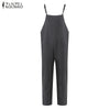 Rompers Womens Jumpsuits Casual Pockets Sleeveless Strap Solid Loose Jumpsuits Female Summer Plus Size Ovearalls