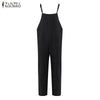 Rompers Womens Jumpsuits Casual Pockets Sleeveless Strap Solid Loose Jumpsuits Female Summer Plus Size Ovearalls