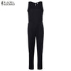 2022 Summer Rompers Womens Jumpsuit Sexy Ladies Casual Elegant Sleeveless Long Trousers Plus Size Overalls Black Jumpsuit