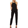 Summer Thin Rompers Women Jumpsuit Casual Elegant Black Zipper Hollow Sleeveless Long Playsuits Plus Size Overalls