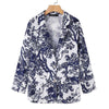 ZANZEA 2022 Bohemian Autumn Thin Coat Street Retro Elegant Chemise Cotton Jacket Tops Long Sleeved Floral Printed Blazer