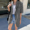 ZANZEA 2022 Women's Check Blazers Casual Coats Long Sleeve Outwears Female Single Button Plaid Overcoats  Tops