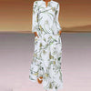 ZANZEA 2023 Bohemina Spring Printed Maxi Dress Women's Floral Sundress Long Sleeve Maxi Vestidos Female V neck Robe