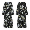 ZANZEA 2023 Bohemina Spring Printed Maxi Dress Women's Floral Sundress Long Sleeve Maxi Vestidos Female V neck Robe