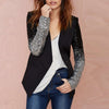 Fashion Women Jacket Coat 2022 Blazers Suit Spring Autumn Long Sleeve Lapel Silver Black Sequin Elegant Blazer feminino