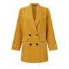 ZANZEA Female Double-breasted Blazer Oversize 2022 Women Office Suits Autumn Ladies Shawl Collar Coat Casual Solid Work Wear