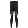 Women 2022 Summer Sexy Skinny Leggings Fashion High Waist Mesh Splice Slim Fitted Pants Plus Size Bodycon Trousers S-5XL