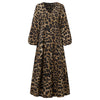ZANZEA Women Spring Puff Sleeve Maxi Long Sundress Sexy Leopard Printed Party Dress V Neck High Waist Holiday Vestidos 7