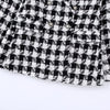 ZATRHMBM Women houndstooth Double Breasted Blazer Vintage Long Sleeve Jacket Coat Casual Ladies Outerwear Stylish Tops
