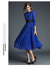 ZAWFL 2022 Spring Women's Lace Dresses Floral Crochet Hollow Out Vestido Patchwork Casual Slim Office Party Dress