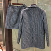 ZBZA Autumn casual and comfortable office white-collar simple style houndstooth slim suit + mini skirt