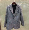ZBZA Autumn casual and comfortable office white-collar simple style houndstooth slim suit + mini skirt