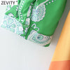 ZEVITY Women Cloth Patchwork Irregular Print Sashes Midi Shirt Dress Ladies Single Breasted A Line Kimono Vestido DS8791