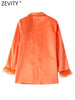 ZEVITY Women Notched Collar Feathers Design Long Sleeve Blazer Coat Office Lady Soft Touch Chic Suits Veste Femme CT1214