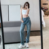 ZHISILAO High Waist Ripped Jeans Women Streetwear Zipped Hollow Out Denim Pants Plus Size Retro Wide Leg Jeans Summer 2022