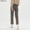 ZHISILAO Gray Straight Cut Jeans Women Vintage High Waist Denim Pants Femme 2022 Long Loose Full Length Trouser