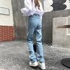 ZHISILAO Straight Jeans Women Vintage Boyfriend Blue Longer High Waist Denim Pants Plus Size Baggy Wide Leg Jeans Streetwear