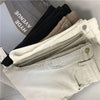 ZHISILAO Tight Beige Bodycon Pencil Jeans Women Retro Slim Elastic High Waist Straight Khaki Ankle-length Denim Pants 2022 Jeans