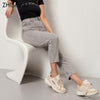 ZHISILAO Vintage Grey High Waist Straight Jeans Pant for Women Loose Cotton Buttons Harem Female Denim Jeans Pantalon Femme 2022