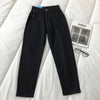 ZHISILAO Vintage Straight Jeans Women Plus Size Solid High Waist Denim Pants Spring 2022 Pencil Jeans Streetwear White Black