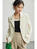 ZIQIAO Commuter Suit Jacket Women Autumn Style Simple High-end Office Lady Necessary Lapel Collar Suits Female Blazer
