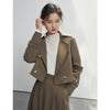 ZIQIAO High-end Early Autumn Suit Women 2023 Temperament Elegant Loose Short Coat Half Skirt Women Two-piece Set