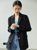 ZIQIAO Japanese Suit Collar Regular Sleeve Colorful Blazers Straight Casual Office Lady Solid Single Breasted Spring Suit