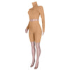ZOOEFFBB Knitted Two Piece Set Turtleneck Crop Top Biker Shorts Tracksuit Women Clothes Long Sleeve Loungewear Matching Outfits
