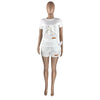 ZOOEFFBB Solid Bandage Bow 2 Piece Set Summer Women Clothes Short Sleeve T-shirt Pockets Biker Shorts Loungewear  Matching Sets