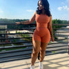 ZOOEFFBB Summer Tracksuit Two Piece Set Jogger for Women Clothes Sleeveless Tank Top and Biker Shorts Streetwear Matching Sets