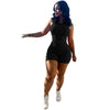 ZOOEFFBB Summer Tracksuit Two Piece Set Jogger for Women Clothes Sleeveless Tank Top and Biker Shorts Streetwear Matching Sets